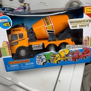 Orange Cement Mixer Toy Truck